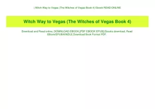 ^DOWNLOAD-PDF) Witch Way to Vegas (The Witches of Vegas Book 4) Ebook READ ONLINE