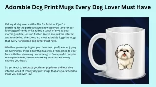 Adorable Dog Print Mugs Every Dog Lover Must Have