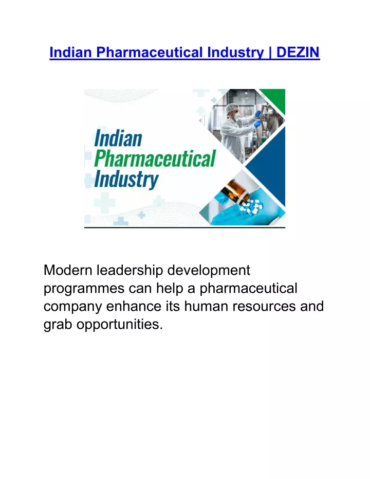 indian pharmaceutical industry dezin