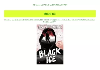 Pdf [download]^^ Black Ice DOWNLOAD @PDF