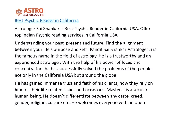 best psychic reader in california