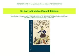 [READ PDF] EPUB Un bon petit diable (French Edition) [PDF EBOOK EPUB]