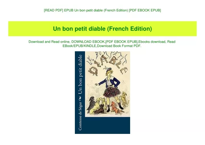 read pdf epub un bon petit diable french edition