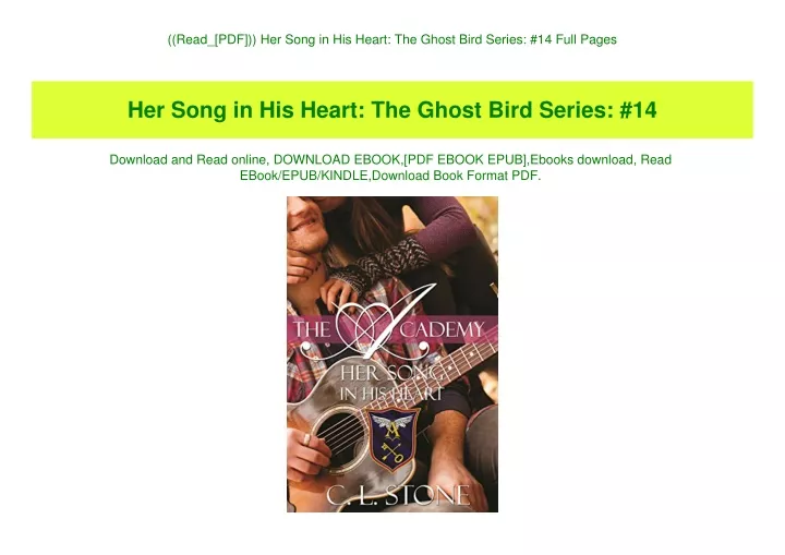 read pdf her song in his heart the ghost bird