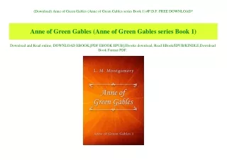 (Download) Anne of Green Gables (Anne of Green Gables series Book 1) #P.D.F. FREE DOWNLOAD^