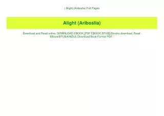 (B.O.O.K.$ Alight (Ariboslia) Full Pages