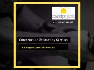 Construction Estimating Services - Xpand Projects
