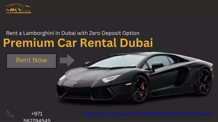 rent a lamborghini in dubai with zero deposit