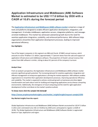 application infrastructure and middleware