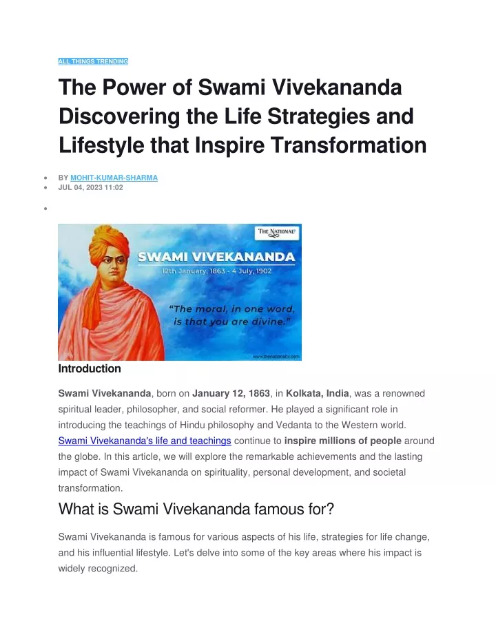 all things trending the power of swami