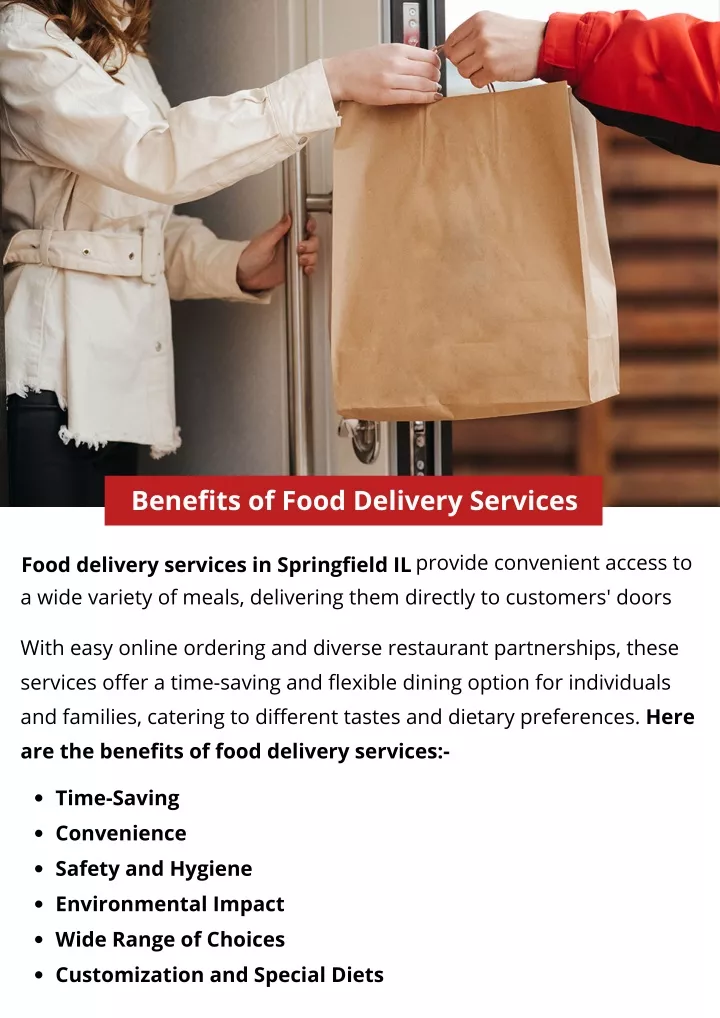 benefits of food delivery services