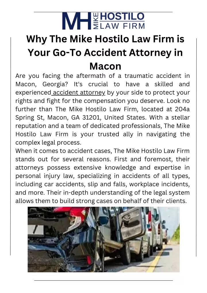 why the mike hostilo law firm is your