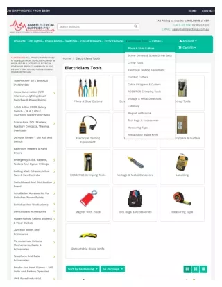 High-Quality Electricians Tools from Australia's Leading Electrician Store