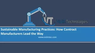 sustainable manufacturing practices how contract