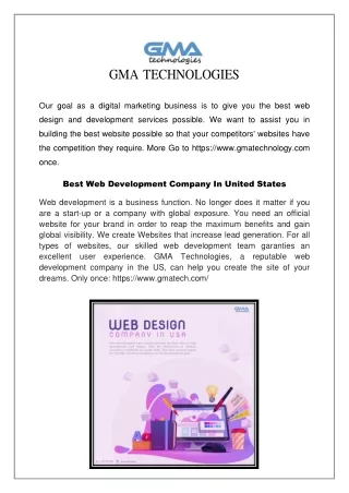 Web Development Company In United States