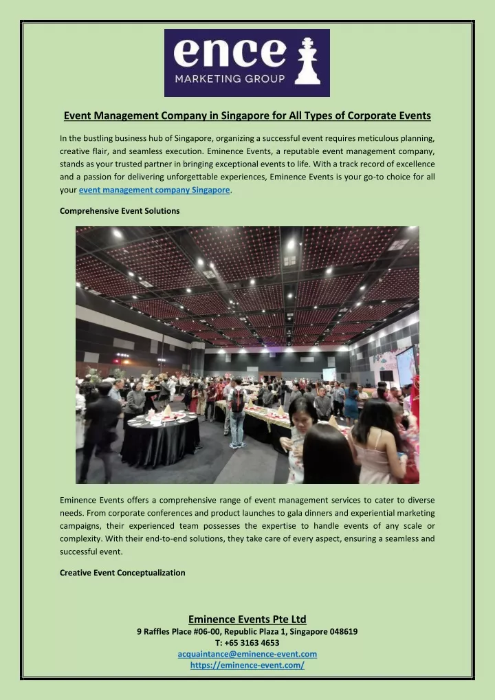 event management company in singapore