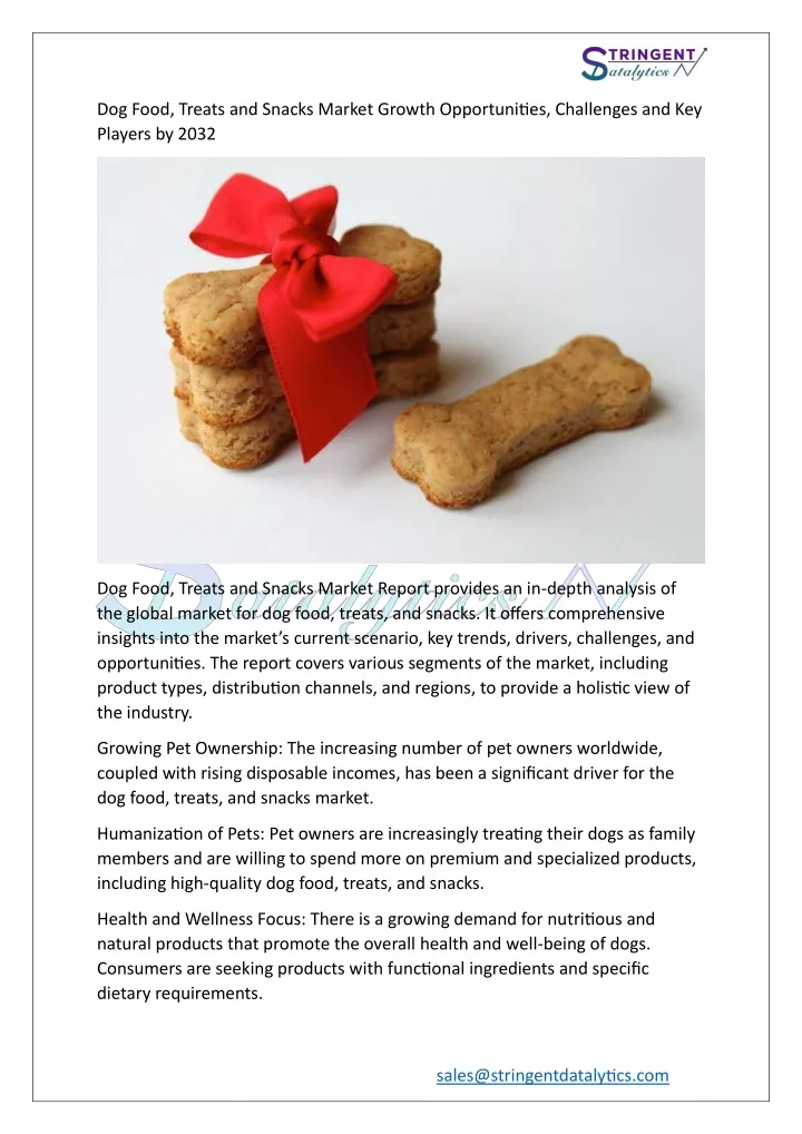 dog food treats and snacks market growth