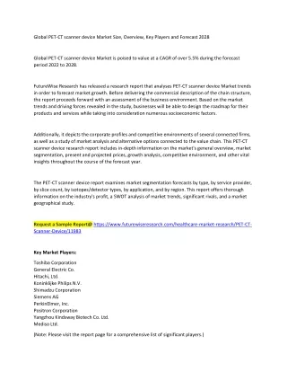global pet ct scanner device market size overview