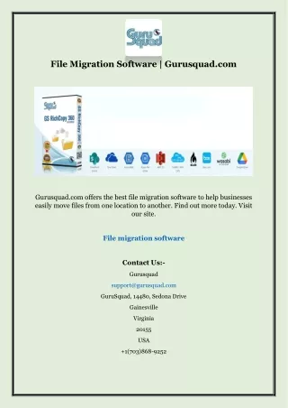 File Migration Software | Gurusquad.com