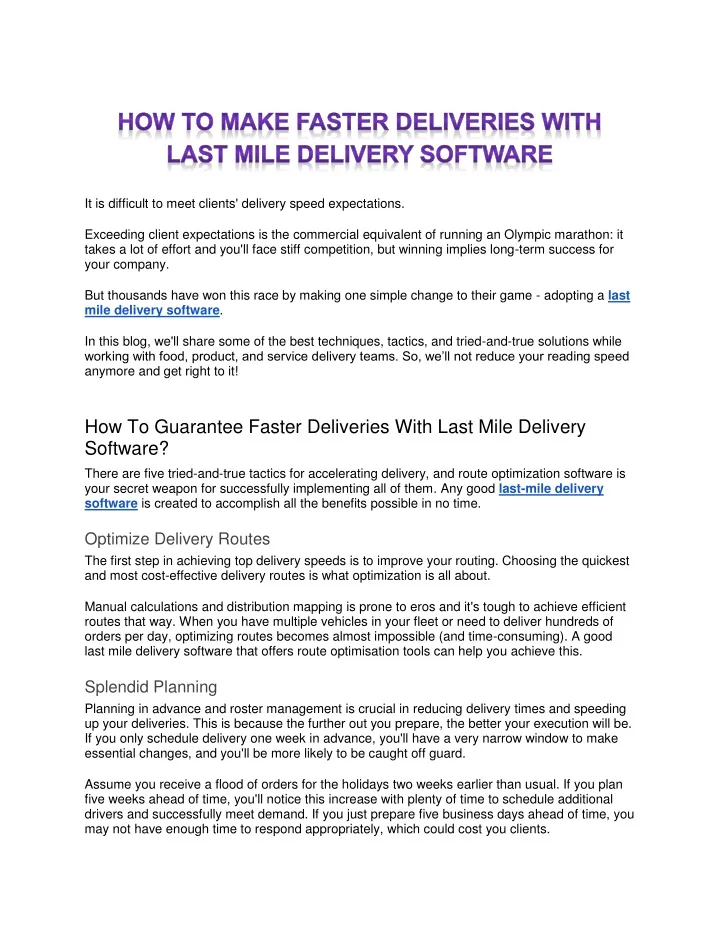 it is difficult to meet clients delivery speed