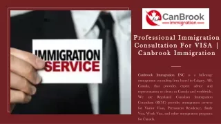 Professional Immigration Consultation for VISA | Canbrook Immigration