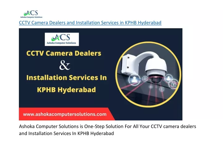 cctv camera dealers and installation services