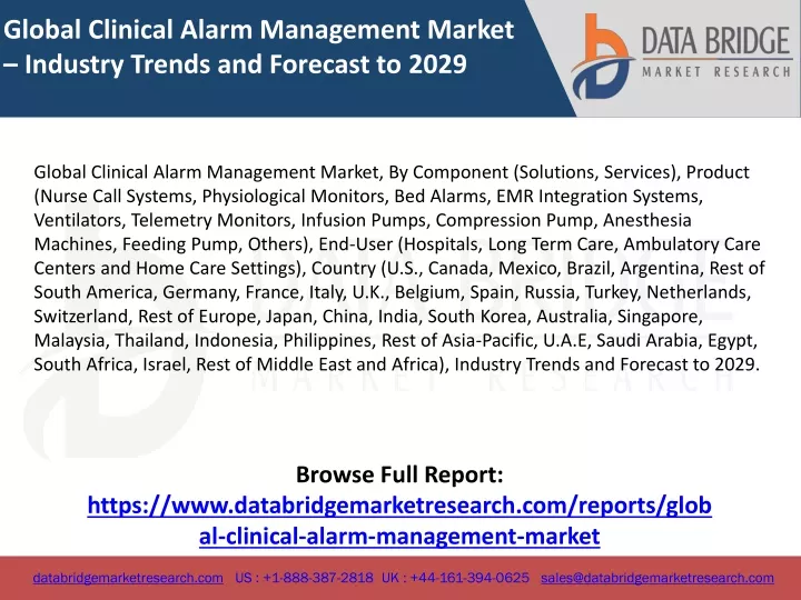 global clinical alarm management market industry