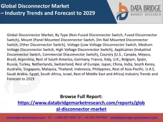 global disconnector market industry trends