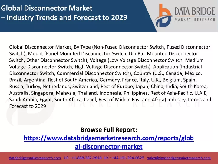 global disconnector market industry trends