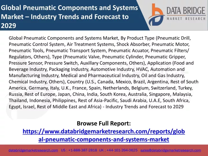 global pneumatic components and systems market