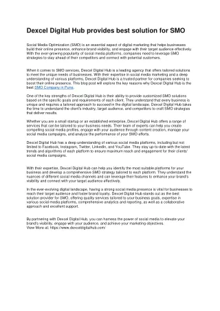 dexcel digital hub provides best solution