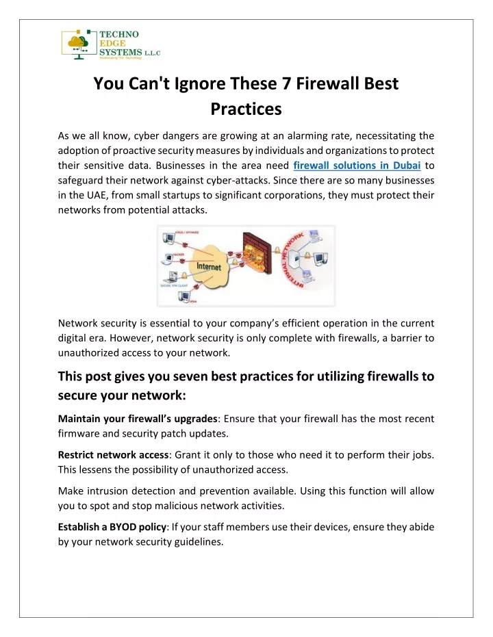 you can t ignore these 7 firewall best practices
