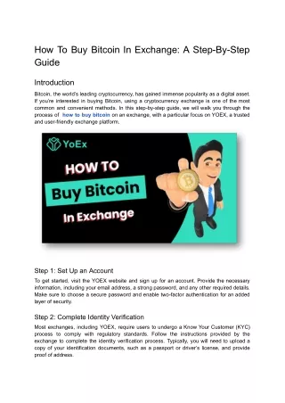 How To Buy Bitcoin In Exchange_ A Step-By-Step Guide