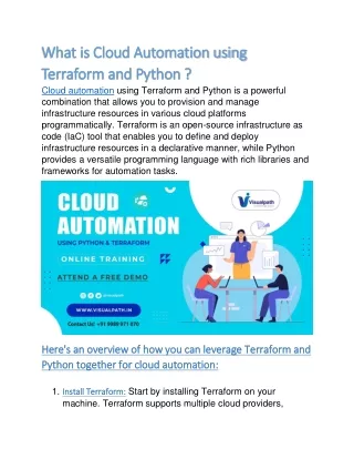 what is cloud automation using what is cloud