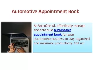 Automotive Appointment Book