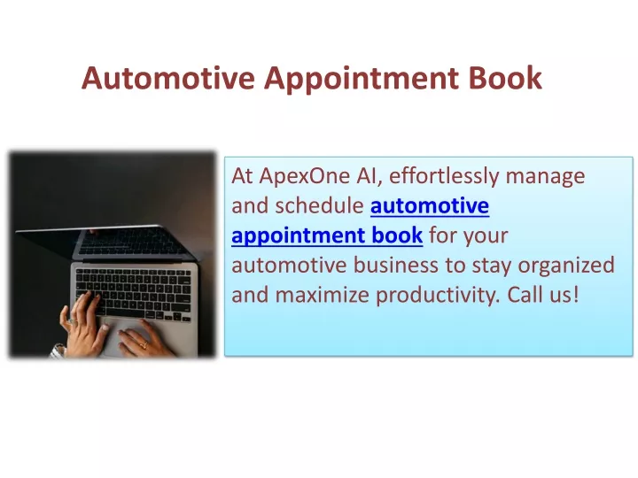 automotive appointment book