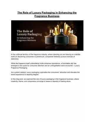 The Role of Luxury Packaging in Enhancing the Fragrance Business (1)