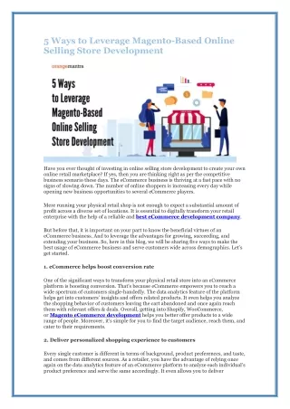 5 ways to leverage magento based online selling