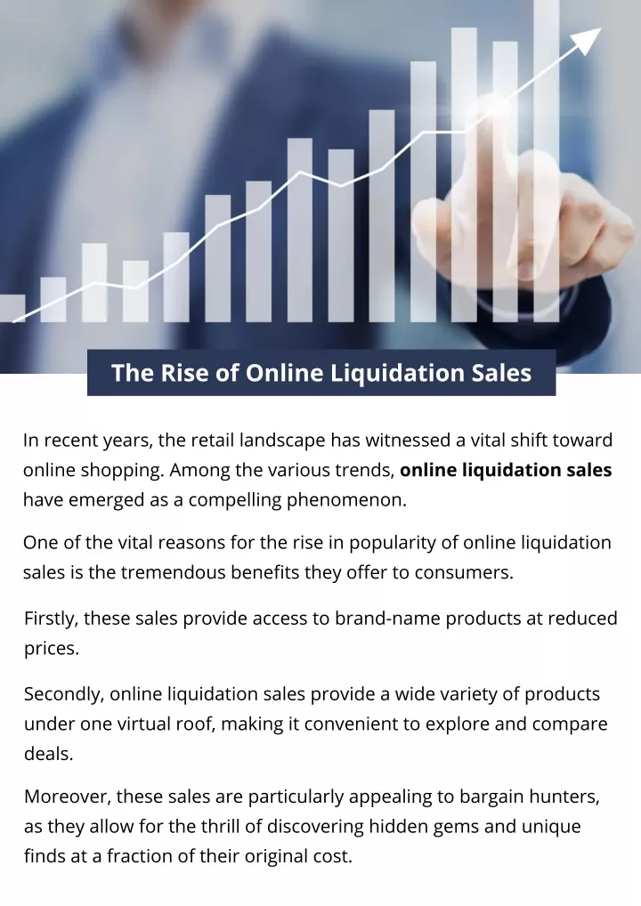 the rise of online liquidation sales