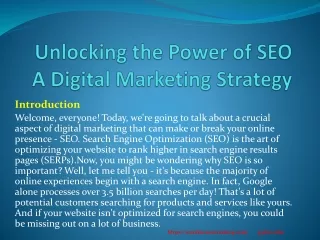 Unlocking the Power of SEO-PPT