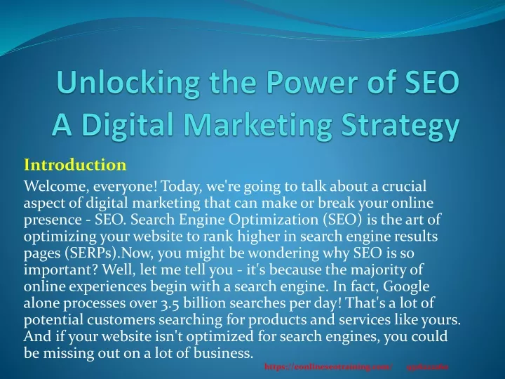 unlocking the power of seo a digital marketing strategy