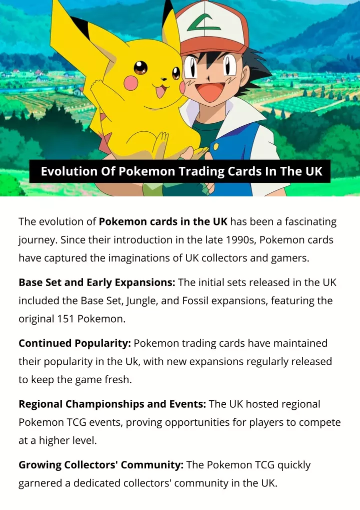 evolution of pokemon trading cards in the uk