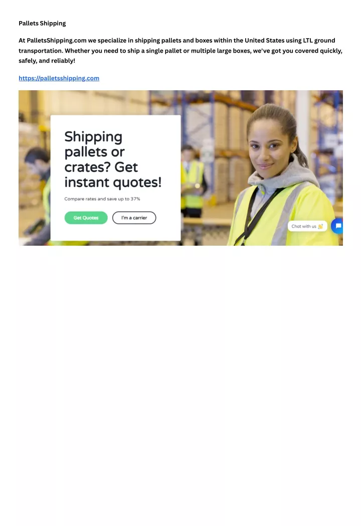 pallets shipping