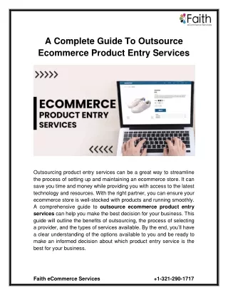 A Comprehensive Guide To Outsoure Ecommerce Product Entry Services