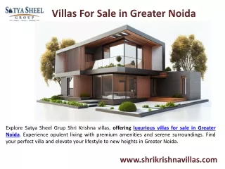 Villas For Sale in Greater Noida