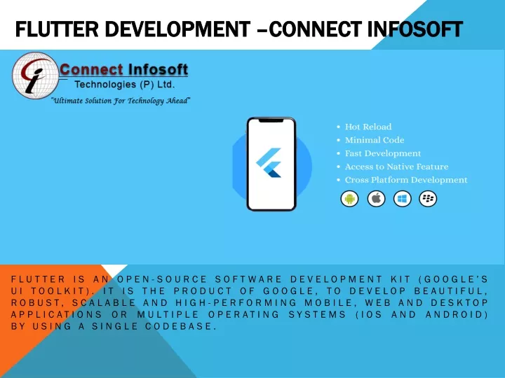 flutter development connect infosoft