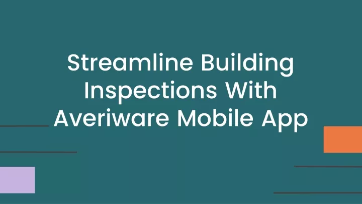 streamline building inspections with averiware