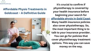 Affordable physio in Goldcoast