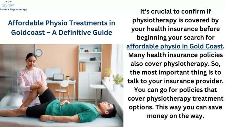 it s crucial to confirm if physiotherapy