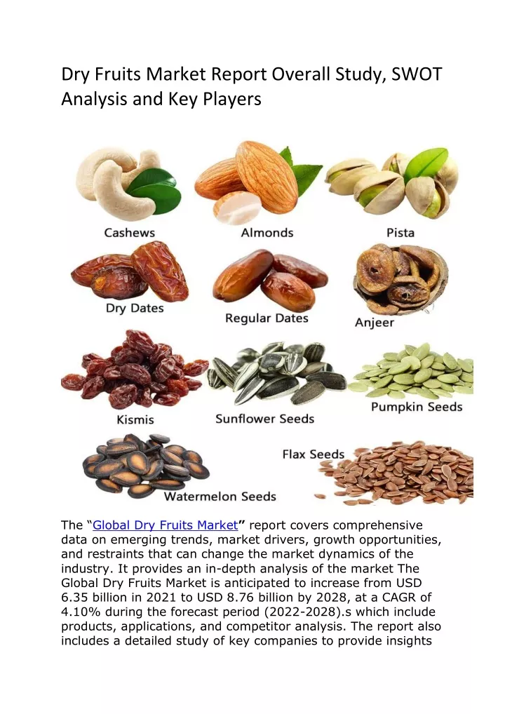 dry fruits market report overall study swot